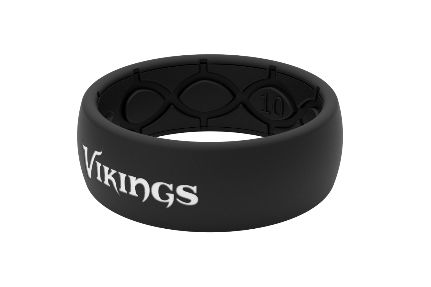 Original NFL Minnesota Vikings Black - Groove Life Silicone Wedding Rings side view