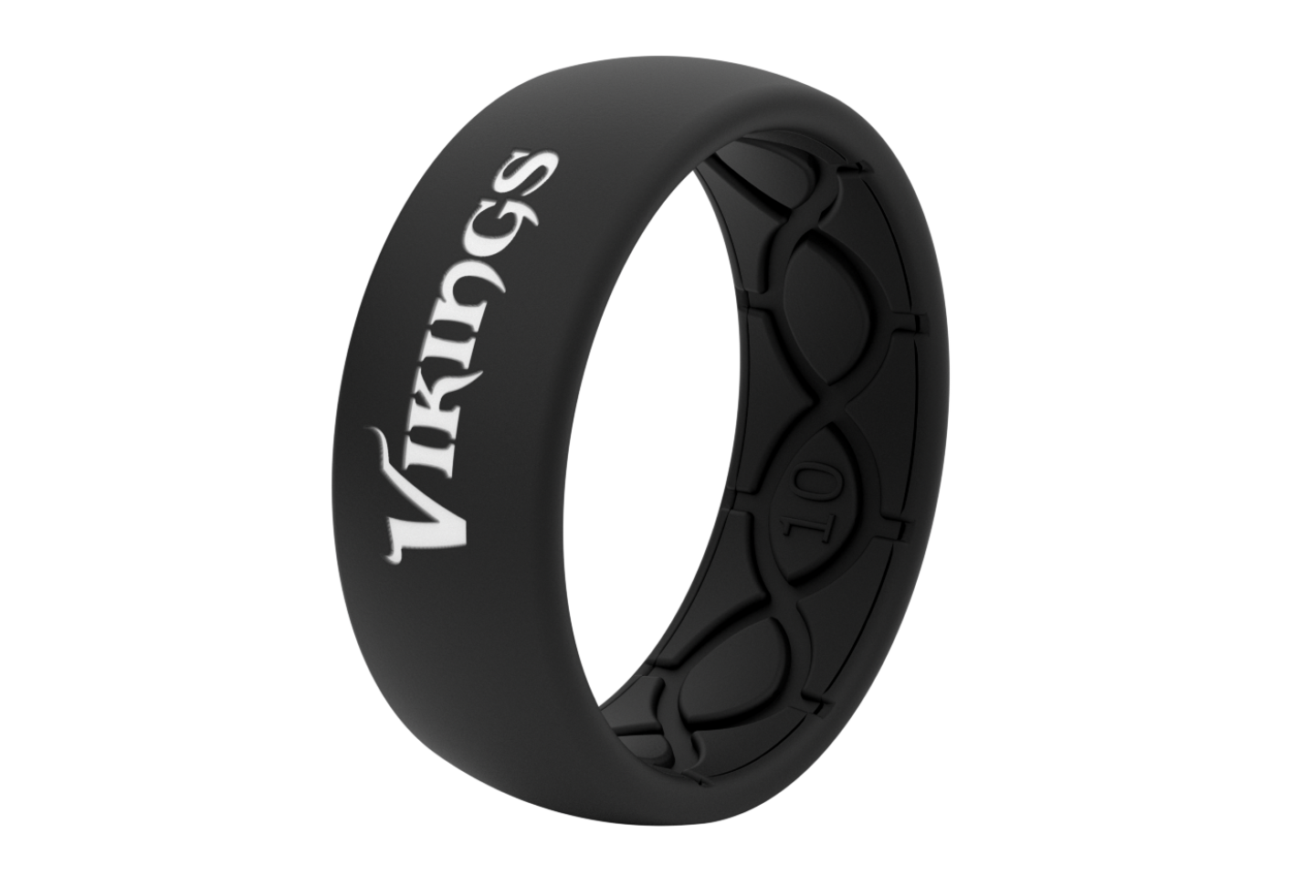 Original NFL Minnesota Vikings Black - Groove Life Silicone Wedding Rings view on its side