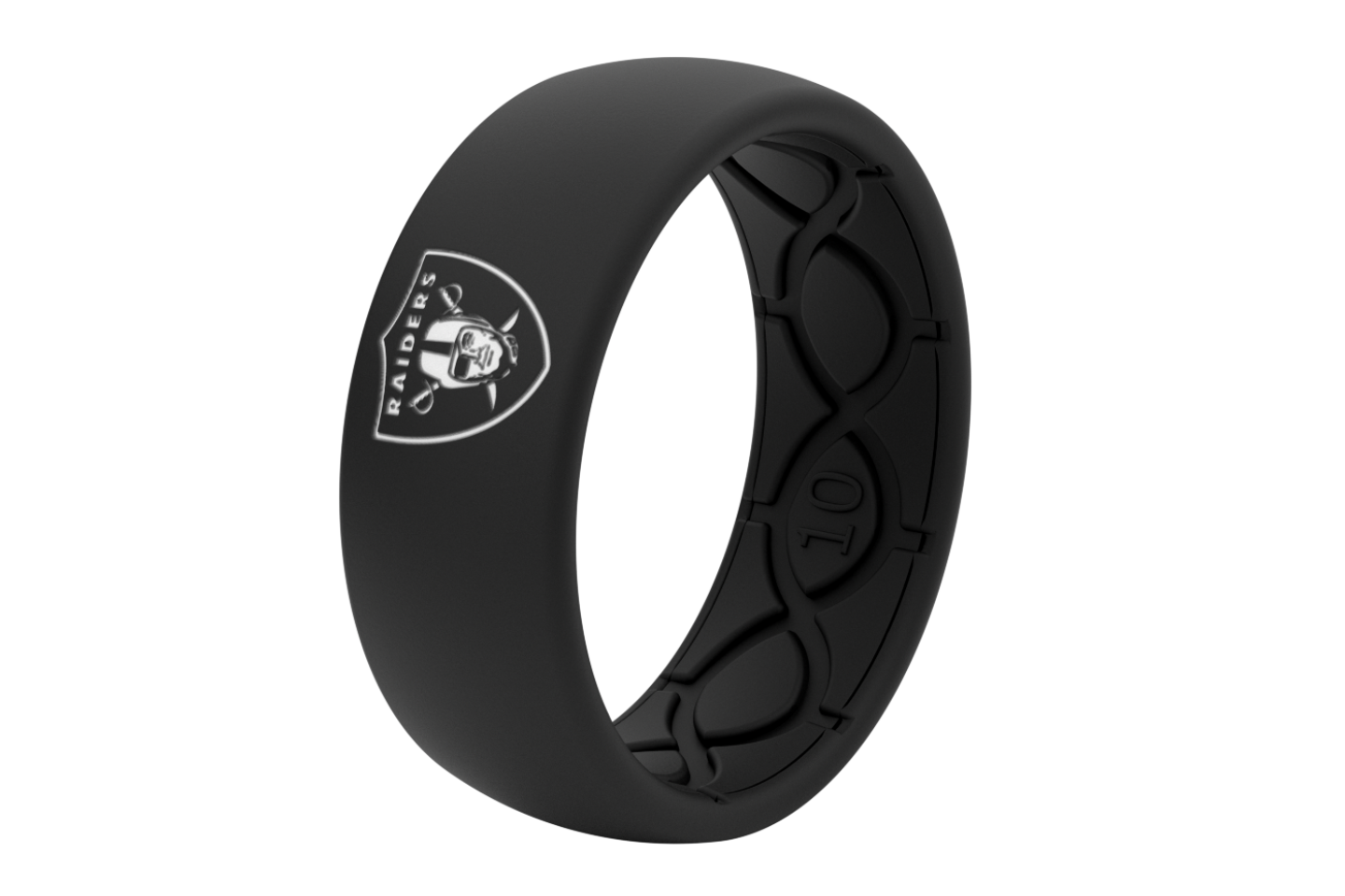 Original NFL Las Vegas Raiders With White Fill - Groove Life Silicone Wedding Rings