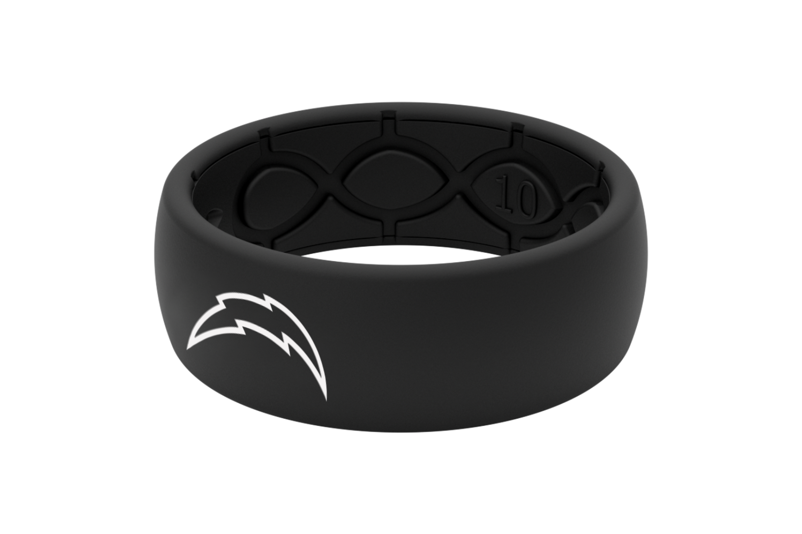 Original NFL Los Angeles Chargers Black - Groove Life Silicone Wedding Rings