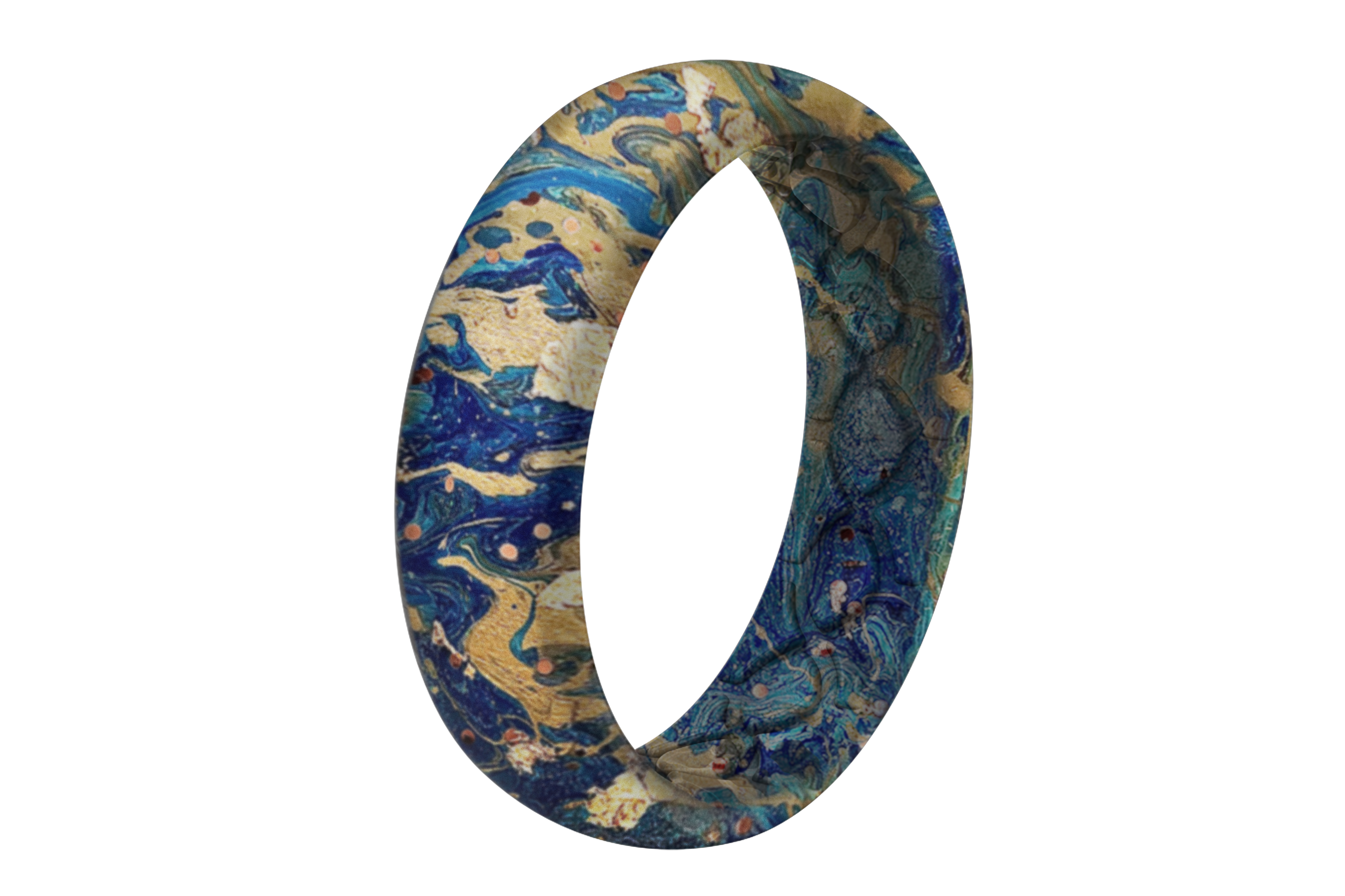 Blue Swirl - Thin -  viewed from side